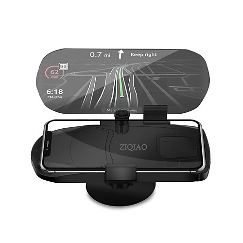 

ZIQIAO Universal Mobile Phone Car Holder Projector HUD Head Up Display 7 Inch for Smart Mobile Phone