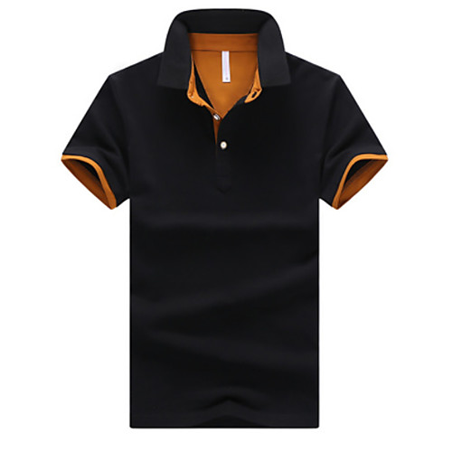 

Men's Golf Shirt Tennis Shirt Solid Colored Plus Size Short Sleeve Causal Tops Casual / Daily Outdoor Shirt Collar Blue Royal Blue White