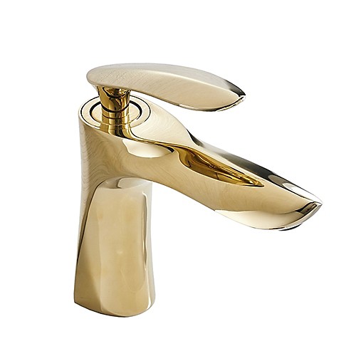 

Bathroom Sink Faucet - Widespread Gold Vessel Single Handle One HoleBath Taps