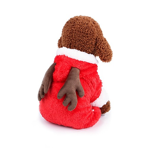 

Dog Costume Coat Outfits Solid Colored Character Warm Ups Christmas Outdoor Winter Dog Clothes Puppy Clothes Dog Outfits Red Brown Costume for Girl and Boy Dog 100% Coral Fleece XS S M L XL