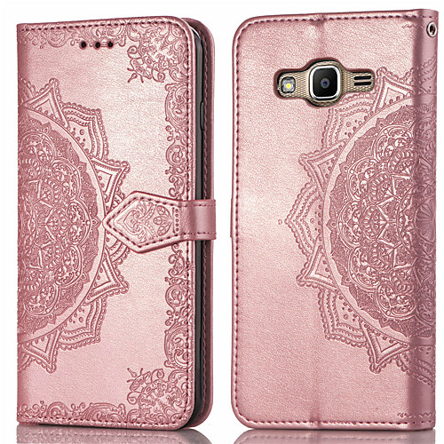 

Case For Samsung Galaxy J2 Prime Card Holder / Flip Full Body Cases Solid Colored Hard PU Leather for J2 Prime