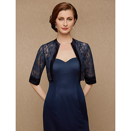 

Half Sleeve Shrugs Lace / Satin Wedding / Party / Evening Women's Wrap With Splicing