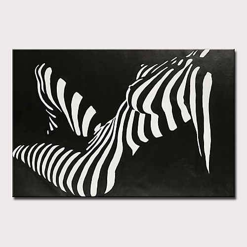 

Oil Painting Hand Painted Horizontal People Nude Comtemporary Classic Rolled Canvas (No Frame)