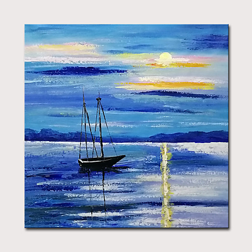 

Oil Painting Hand Painted Square Abstract Landscape Classic Modern Stretched Canvas