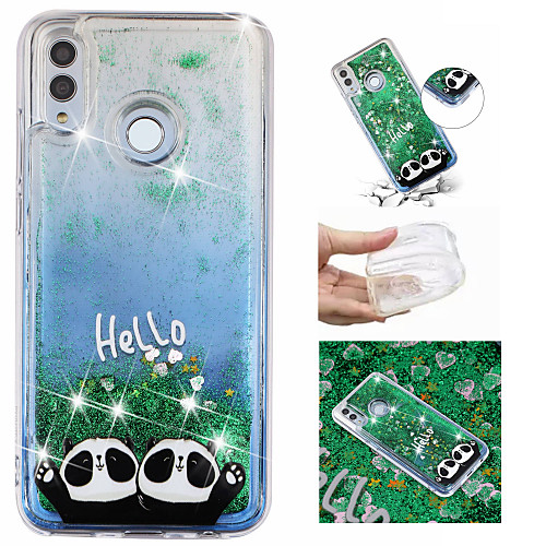 

Case For Huawei Huawei Honor 10 / Huawei Honor 8X / Mate 10 lite Flowing Liquid / Pattern / Glitter Shine Back Cover Glitter Shine / Panda Soft TPU