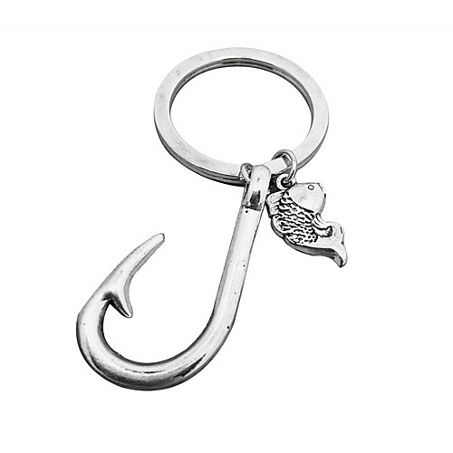 

Keychain Fish Ring Jewelry Silver For Daily