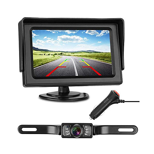 

772 4 inch TFT-LCD 480TVL 480 TV-Lines 1/4 inch high definition color CMOS Wired 170 Degree 1 pcs 135 ° 4.3 inch Rear View Camera / Car Reversing Monitor LED indicator / Plug and play / Night Vision