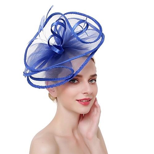 

Women's Fascinators For Prom Princess Fabric Blushing Pink Gray White