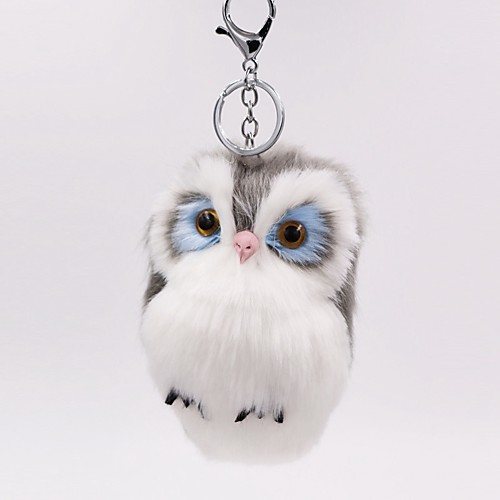 

Keychain Owl Ring Jewelry Pink / Light gray For Daily