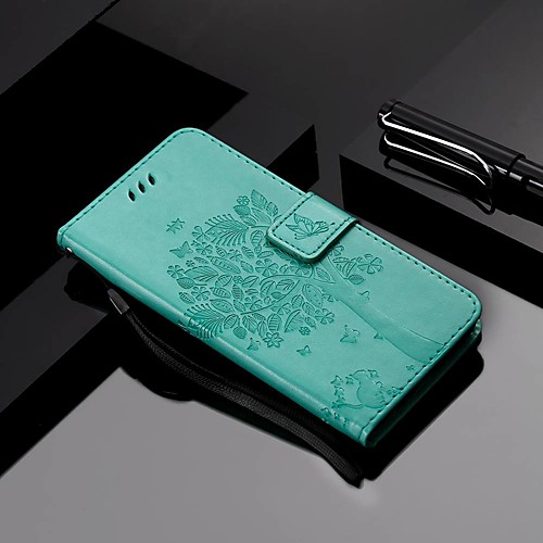 

Phone Case For Samsung Galaxy Full Body Case Leather A7 A10 A30 A50 A20 A40 A90 A70 Galaxy A20e A50s Wallet Card Holder with Stand Tree PU Leather TPU