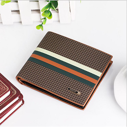 

Men's Zipper PU Wallet Khaki
