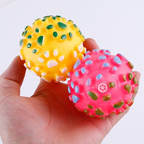 

Ball Chew Toy Squeaking Toy Interactive Cat Toys Fun Cat Toys Dog Cat 1pc Pet Friendly Silicone Gift Pet Toy Pet Play