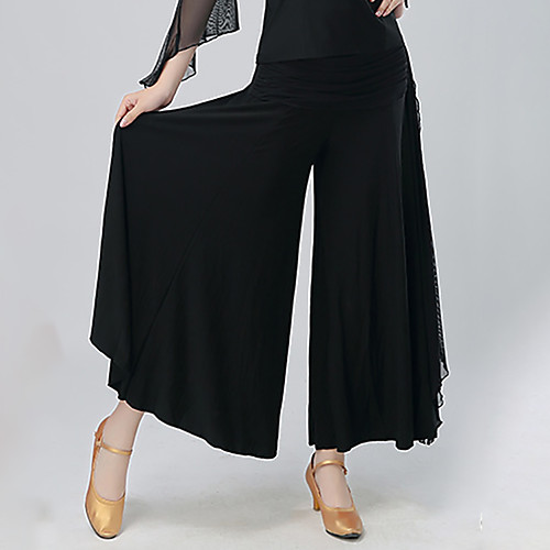 

Ballroom Dance Pants Ruching Bandage Women's Training Performance High Polyester
