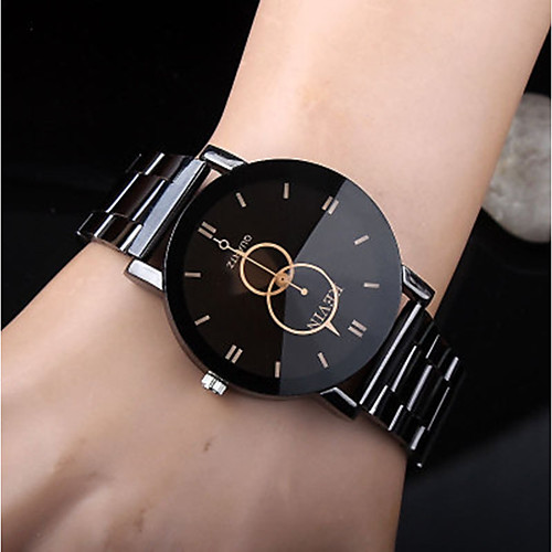 

Men's Dress Watch Quartz Stainless Steel Black Casual Watch Analog Casual Fashion fancy Simple watch - Black