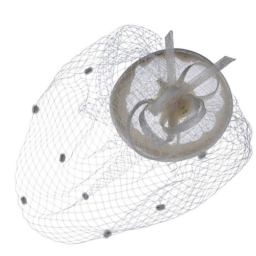 

Women's Ladies Tiaras Fascinators For Wedding Party / Evening Prom Princess Feather Fabric Gray White Black
