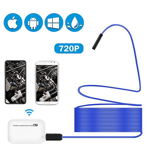 

WiFi Borescope Semi-Rigid Flexible Wireless Endoscope IP67 Waterproof 10 MP HD Inspection Camera Snake Camera for Android IOS PC