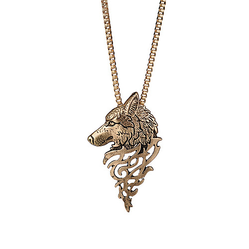 Men's Pendant Necklace Wolf Head Fashion Modern Trendy Rock Chrome Bronze Silver Black 635 cm Necklace Jewelry 1pc For Street Daily Bar
Men's Pendant Necklace Wolf Head Fashion Modern Trendy Rock Chrome Bronze Silver Black 635 cm Necklace Jewelry 1pc For Street Daily Bar