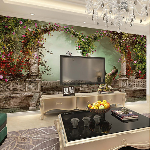 

Mural Wallpaper Wall Sticker Covering Print Adhesive Required Floral Garden Painting Canvas Home Décor