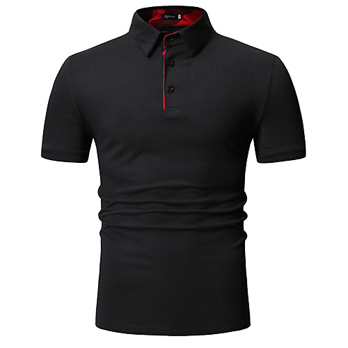 

Men's Golf Shirt Solid Colored Tops Shirt Collar White Black Light gray