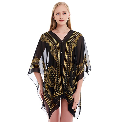 

Women's Basic Chiffon Rectangle Scarf - Print