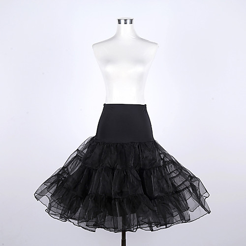 

Petticoat Hoop Skirt Tutu Under Skirt 1950s Cotton Red RedBlack Black / White Petticoat / Crinoline