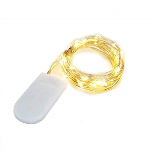 

1pc Fairy Lights Outdoor String Lights 1M 10LED Wedding Party Decoration Led Christmas Copper String Light CR2032 Battery Operated