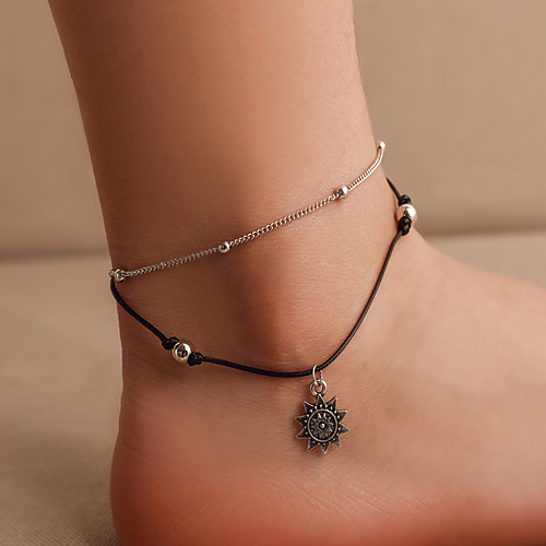 

Anklet Elegant Trendy Ethnic Women's Body Jewelry For Date Birthday Party Alloy Wedding Friends Silver 1 Piece