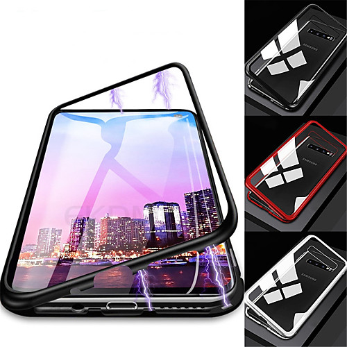 

Кейс для Назначение SSamsung Galaxy Galaxy S10 / Galaxy S10 Plus Магнитный Чехол Однотонный Твердый Закаленное стекло для S9 / S9 Plus / S8 Plus