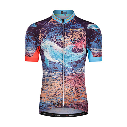 

Malciklo Boys' Girls' Short Sleeve Cycling Jersey - Kid's Summer Black / Yellow Cartoon Graffiti Animal Bike Top Mountain Bike MTB Road Bike Cycling UV Resistant Quick Dry Moisture Wicking Sports