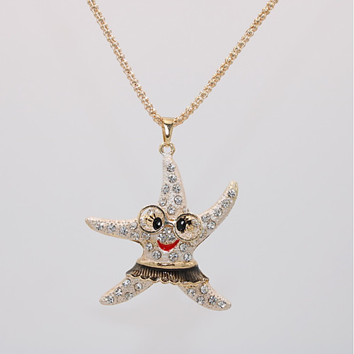 

Women's Pendant Necklace Necklace Geometrical Animal Starfish Unique Design Fashion Modern Trendy Gold Plated Chrome Pink Gold White Light Blue 70 cm Necklace Jewelry 1pc For Carnival Holiday