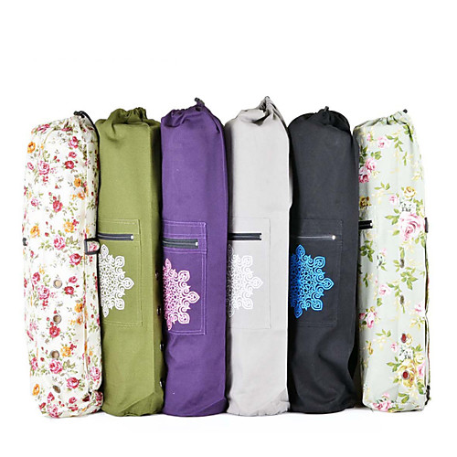 

Gym Bag / Yoga Bag / Carry-on Bag - Yoga, Pilates Yoga Canvas leather Flower print, Purple, Red