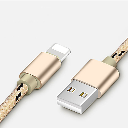 

Подсветка Адаптер USB-кабеля Плетение / Быстрая зарядка Кабель Назначение iPhone 120 cm Назначение Нейлон