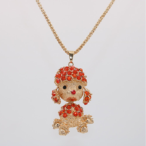 

Women's Pendant Necklace Necklace Classic Dog Animal Unique Design Anime Fashion Modern Gold Plated Chrome Purple Red Light Green Pink Gray 70 cm Necklace Jewelry 1pc For Street Carnival Holiday Bar