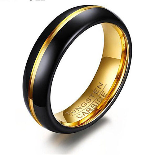 

Men Band Ring Classic Gold / Black Tungsten Steel Stylish 1pc 7 8 9 10 11 / Men's