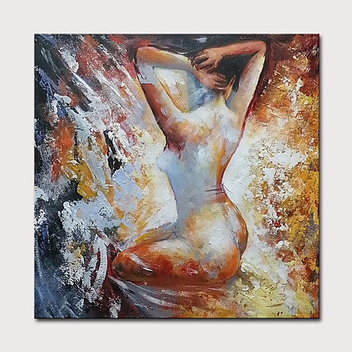 

Oil Painting Hand Painted Square People Nude Modern Rolled Canvas (No Frame)