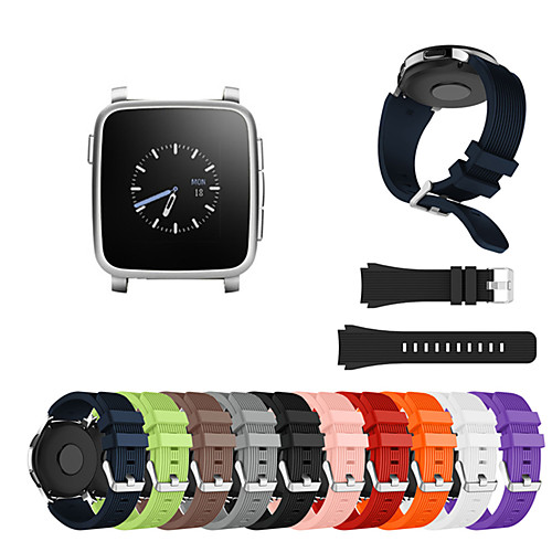 

Smart Watch Band for Pebble 1 pcs Sport Band Silicone Replacement Wrist Strap for Pebble Time Pebble Time Steel 22mm