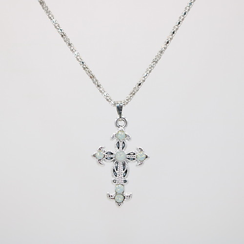 

Women's Men's Pendant Necklace Necklace Classic Cross Dainty Unique Design Trendy Silver Plated Gold Plated Chrome Silver Gold 42 cm Necklace Jewelry 1pc For Street Carnival Holiday Club Festival