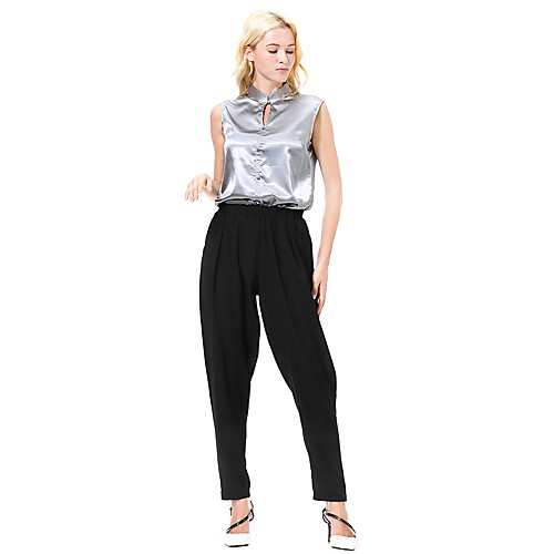 

Women's Basic Harem Pants Solid Colored White Black Wine Gray