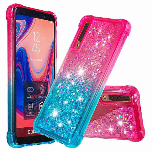 

Case For Samsung Galaxy Galaxy A7(2018) / Galaxy A9(2018) / Galaxy A10(2019) Shockproof / Flowing Liquid Back Cover Glitter Shine / Color Gradient Soft TPU