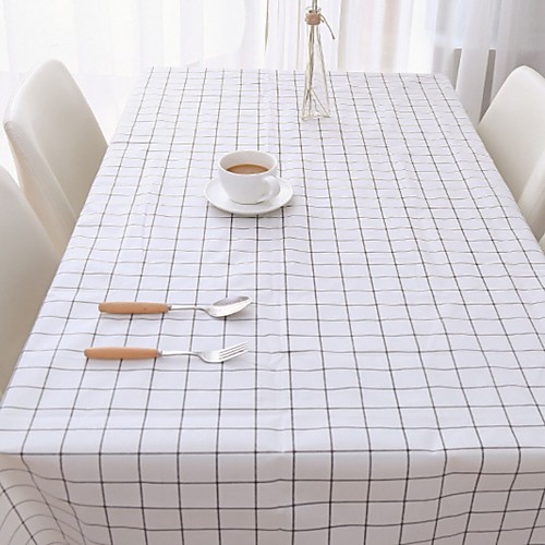 

Table Cloth PVC(PolyVinyl Chloride) Water Resistant Classic Geometric Tabel cover Table decorations for Square 10.010.01.0 cm Green 1 pcs