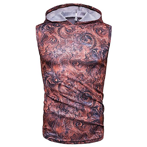 

Men's T shirt Graphic Paisley Geometric Print Tops Cotton Blue Red Yellow