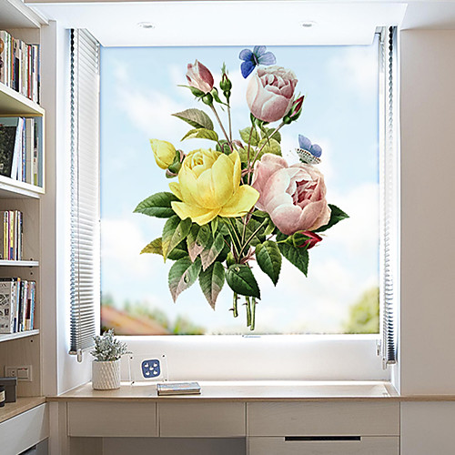 

Window Film & Stickers Decoration Contemporary / 3D Flower / Floral PVC(PolyVinyl Chloride) Window Sticker / Anti-Glare