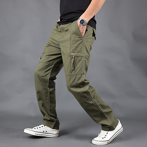 

Men's Hiking Cargo Pants Hiking Pants Trousers Winter Outdoor Multi Pockets Breathable Anti-tear Durable Multi Pocket Pants / Trousers Bottoms Dark Grey Cream Army Green Khaki Black Camping / Hiking