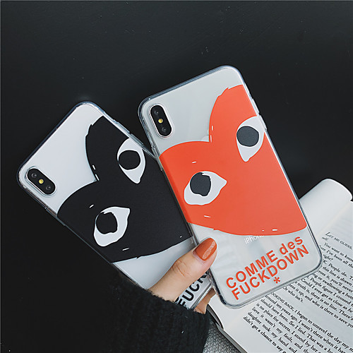 

Кейс для Назначение Apple iPhone XR / iPhone XS Max Прозрачный / С узором Кейс на заднюю панель С сердцем Мягкий ТПУ для iPhone XS / iPhone XR / iPhone XS Max