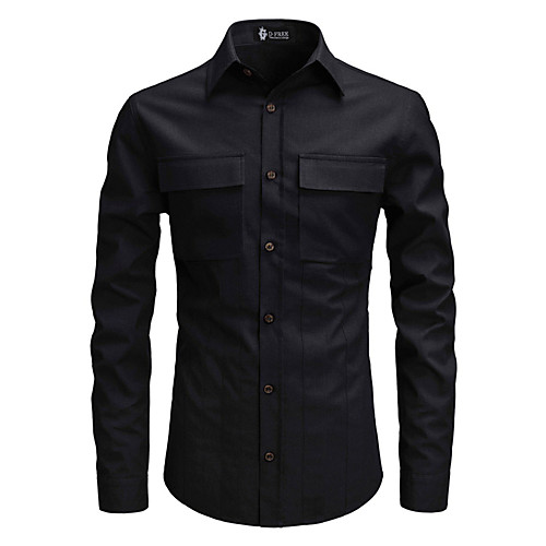 

Men's Shirt Solid Colored Tops White Black Red