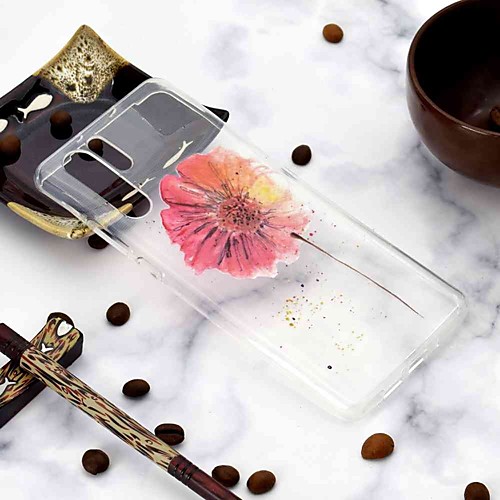 

Case For Huawei Huawei P20 / Huawei P20 Pro / Huawei P20 lite Translucent / Pattern Back Cover Flower Soft TPU