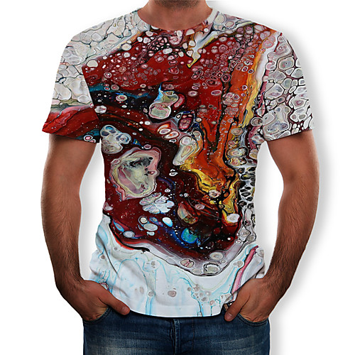 

Men's T shirt Print Tops White