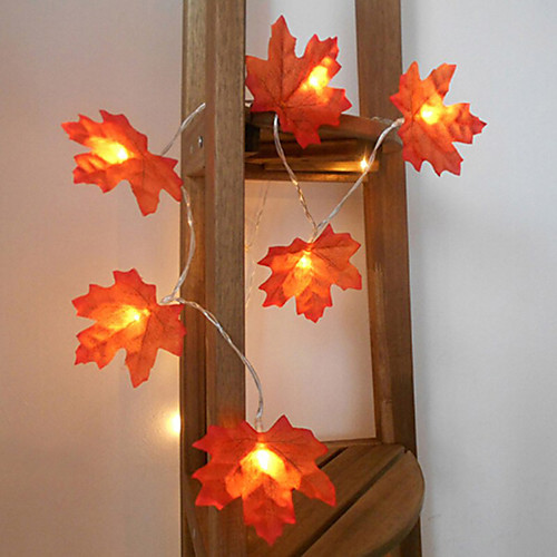 

1 set 10 LEDs String Light Red Maple Leaf Props Maple Leaf Night Light Thanksgiving Holiday Home Decoration Battery Box