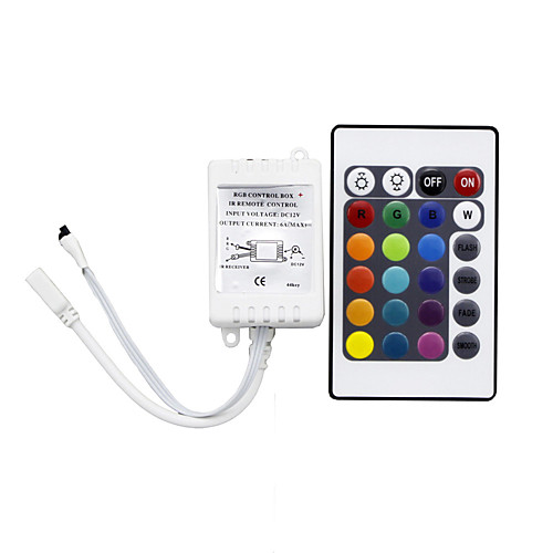 

1pc 12 V Remote Controlled Infrared Sensor DIY Plastic RGB Controller for RGB LED Strip Light