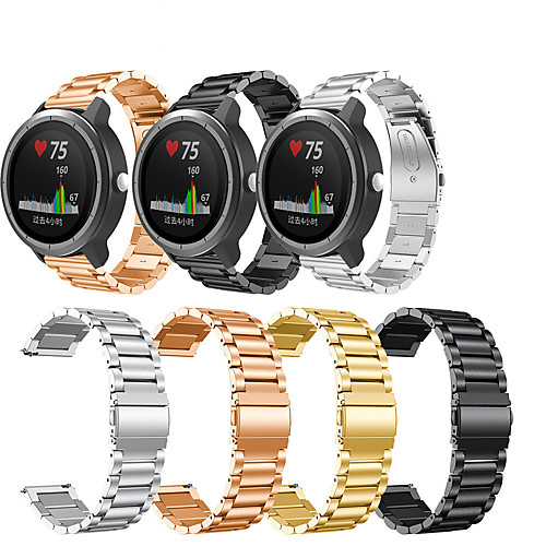 

Smart Watch Band for Garmin 1 pcs Sport Band Classic Buckle Stainless Steel Replacement Wrist Strap for Vivomove HR Vivoactive 3 20mm